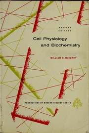 Cellular physiology and biochemistry by William David McElroy