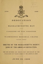 1778. 1909 by Sons of the American revolution. Massachusetts society