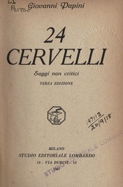 Cover of: 24 cervelli: saggi non critici