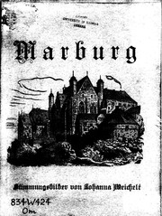 Cover of: Marburg by von Johanna Weichelt.