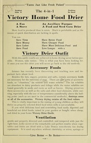 Cover of: The 4-in-1 victory food drier for drying vegetables, fruits and seed corn for the home and the farm ... by Lake breeze motor company, Chicago, Lake breeze motor company, Chicago