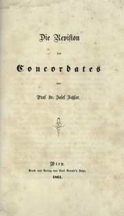 Cover of: Die Revision des Concordates by Joseph Fessler