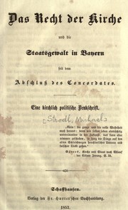 Cover of: Das Recht der Kirche und die Staatsgewalt in Bayern by M. A. Strodl