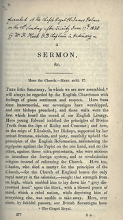 Cover of: A sermon, &c: hear the church -- Matt. xviii 17