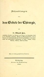 Cover of: Abhandlungen aus dem Gebiete der Chirurgie