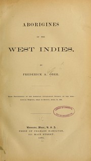 Cover of: Aborigines of the West Indies.