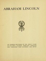 Cover of: Abraham Lincoln by John Fiske Nash
