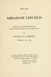 Cover of: Abraham Lincoln by William H. Lambert