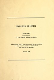 Abraham Lincoln by Elihu Root