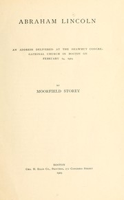 Cover of: Abraham Lincoln by Storey, Moorfield