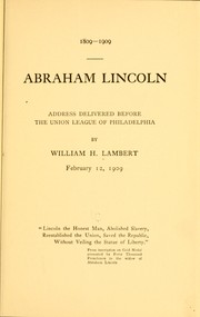 Cover of: Abraham Lincoln