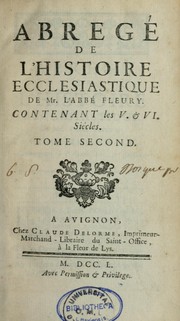 Cover of: Abrégé de l'histoire ecclésiastique de M. l'abbé Fleury