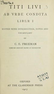 Cover of: Ab urbe condita liber I by Titus Livius