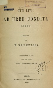 Cover of: Ab urbe condita libri by Titus Livius