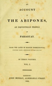 Cover of: An account of the Abipones. | Martin Dobrizhoffer
