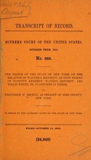 Action brought to determine whether the laws of the state of New York were operative over the prisoners, tribal Indians of the Seneca nation by Becker, Frederick W. as sheriff of Erie County, N.Y