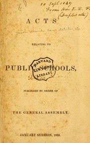 Acts relating to public schools by Rhode Island.