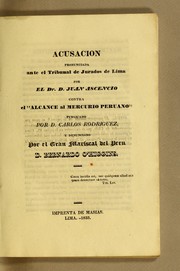Acusacion pronunciada ante el Tribunal de Jurados de Lima by José Joaquín de Mora