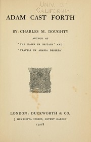 Cover of: Adam cast forth by Charles Montagu Doughty