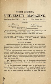 Cover of: Address at the inauguration of President Wilson by Walter Hines Page