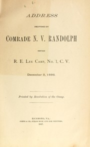 Cover of: Address delivered by Comrade N.V. Randolph