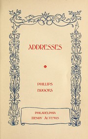 Cover of: Addresses