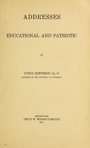 Cover of: Addresses, educational and patriotic