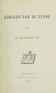 Cover of: Adriaen van de Venne by Daniel Franken