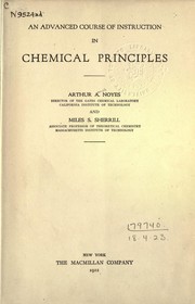 Cover of: An advanced course of instruction in chemical principles