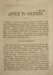 Cover of: Advice to soldiers by William Royal