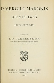 Cover of: Aeneidos liber septimus by Publius Vergilius Maro