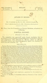 Cover of: Affairs in Mexico... by United States. Congress. Senate. Committee on Foreign Relations