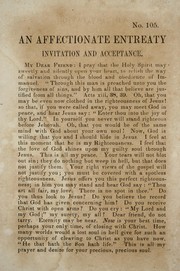 Cover of: An Affectionate entreaty by Elliott, Charlotte