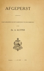 Cover of: Afgeperst by Abraham Kuyper