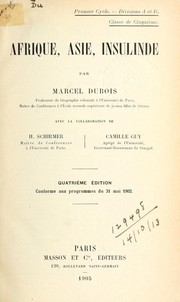 Cover of: Afrique, Asie, Insulinde by Marcel Dubois