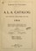 Cover of: A.L.A. catalog: 8000 volumes for a popular library