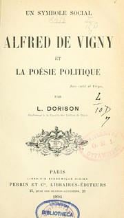 Cover of: Alfred de Vigny et la poésie politique