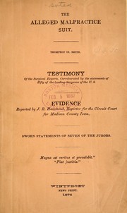 Cover of: The alleged malpractice suit by A. B. Smith