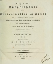 Cover of: Allgemeine Encyclopädie der Wissenschaften und Künste in alphabetischer Folge von genannten Schriftstellern