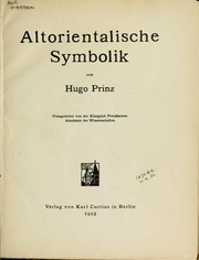 Cover of: Altorientalische Symbolik