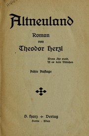 Cover of: Altneuland by Theodor Herzl