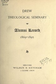 Alumni record, 1869-1895 by Drew Theological Seminary