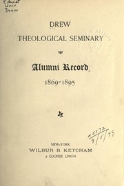 Cover of: Alumni record, 1869-1895