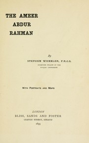 The Ameer Abdur Pahman by Sepehen Wheeler