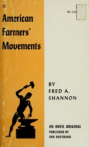 Cover of: American farmers' movements.