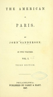 Cover of: The American in Paris.