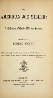 Cover of: The American Joe Miller by Robert Kempt