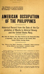 American occupation of the Philippines | Open Library