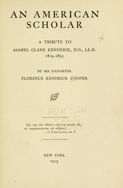 An American scholar by Florence Hopkins Kendrick Cooper