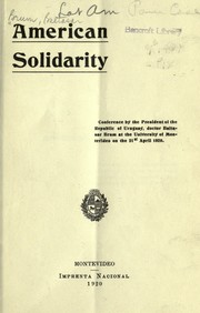 Cover of: American solidarity